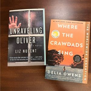 Where the Crawdads Sing / Unraveling Oliver trade size paperbacks
